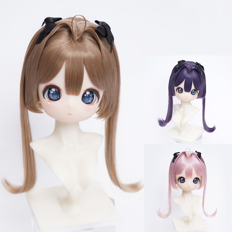 1/3　垂れうさ耳風サイドテール　ドール用ウィッグ　耐熱　【頭囲22-24cm】　1/3ドール用ウィッグ