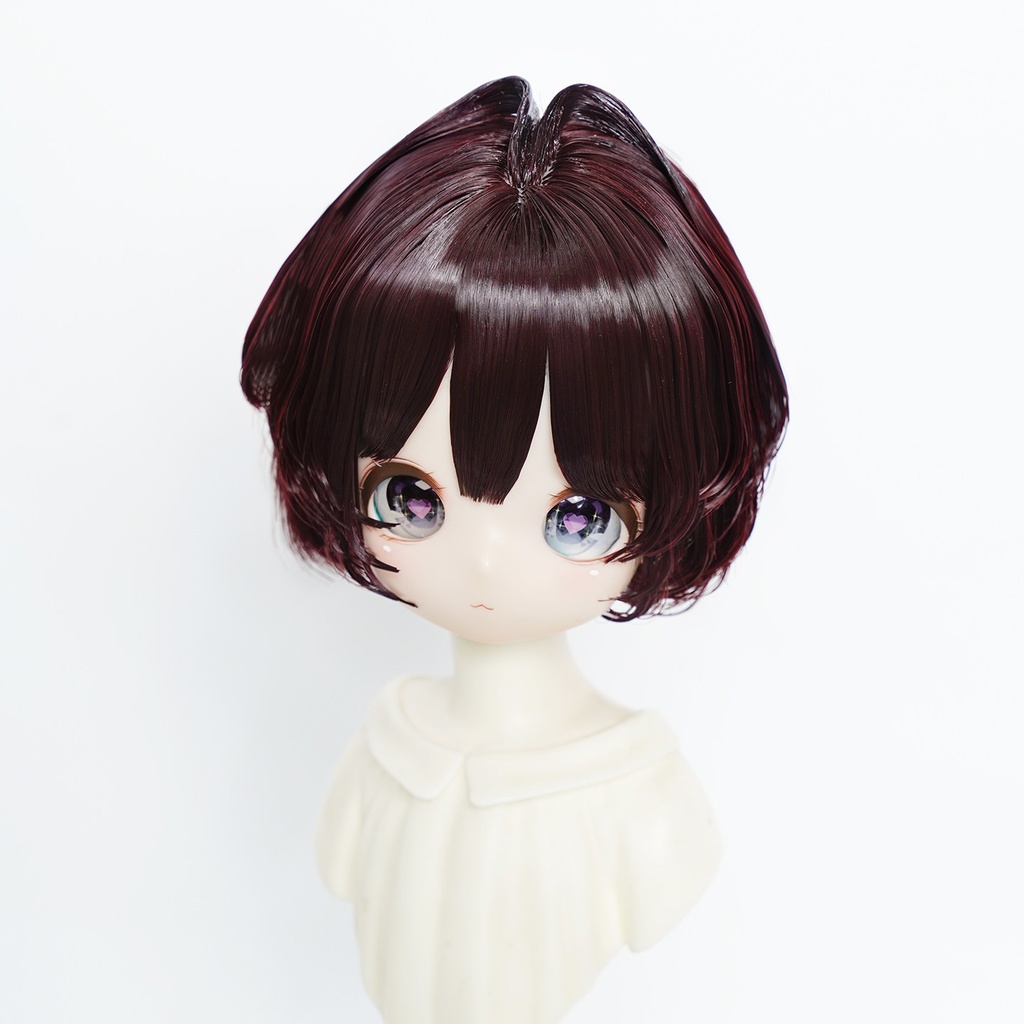1/3 内巻きショートボブ ドール用ウィッグ 耐熱 【頭囲22-24cm】 1/3ドール用ウィッグ