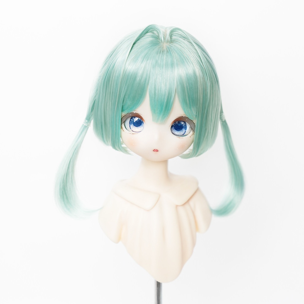 1/4 ミニおさげボブ ドール用ウィッグ 耐熱 【頭囲17.5-19.5cm】 1/4ドール用ウィッグ