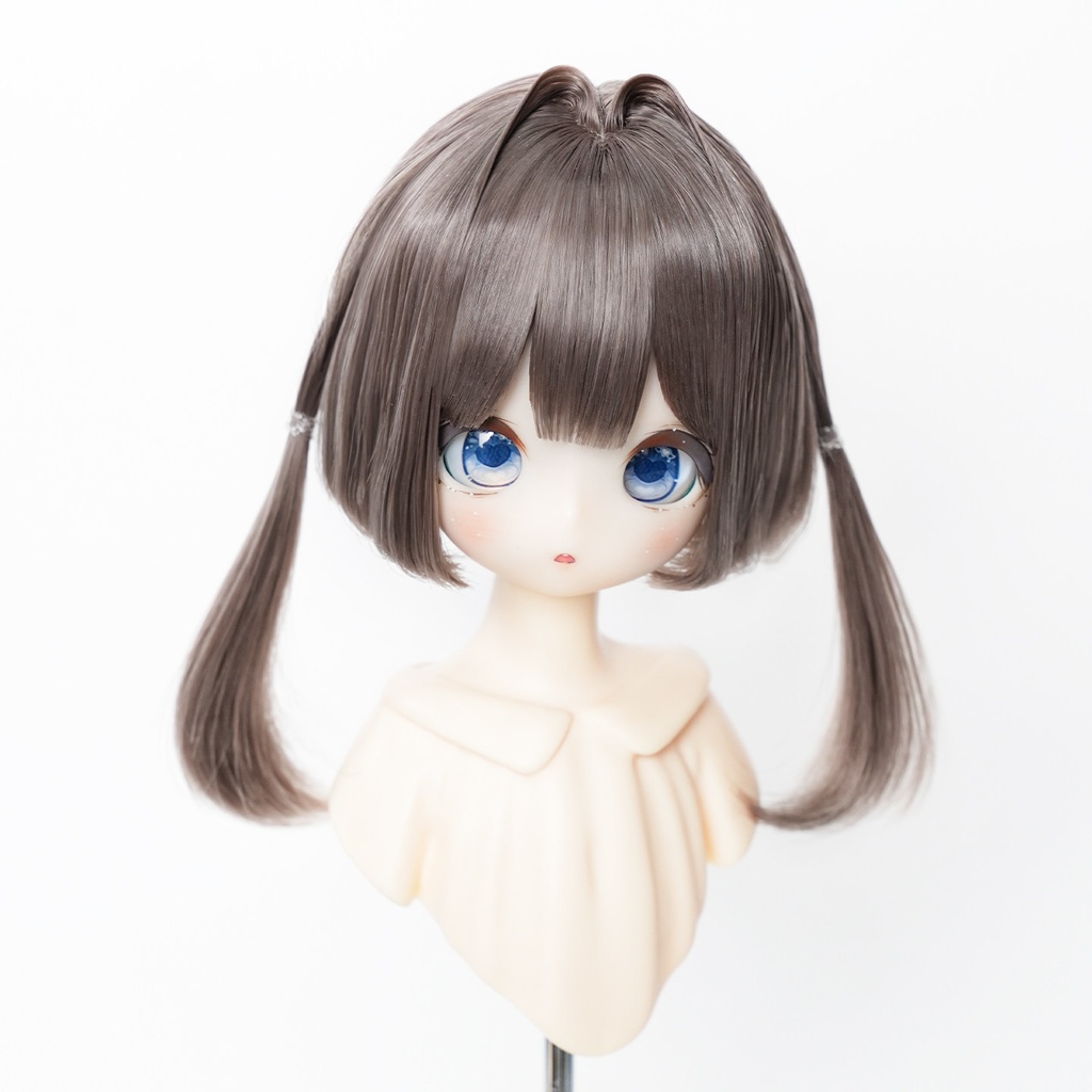 1/4 ミニおさげボブ ドール用ウィッグ 耐熱 【頭囲17.5-19.5cm】 1/4ドール用ウィッグ