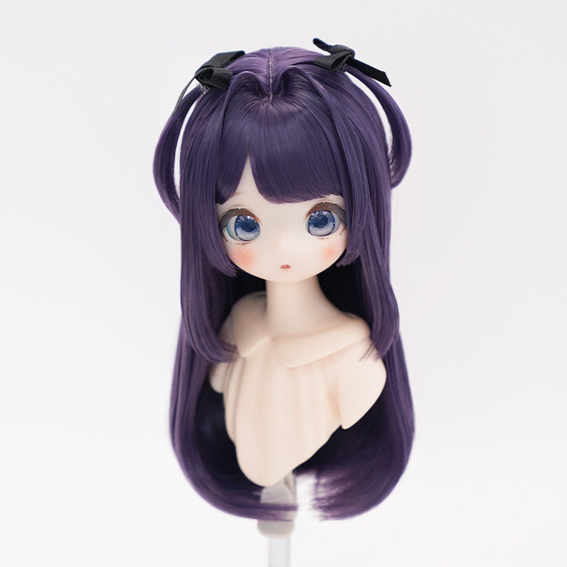 1/4 姫カット風サイドロング ドール用ウィッグ 耐熱 【頭囲17.5-19.5cm】 1/4ドール用ウィッグ