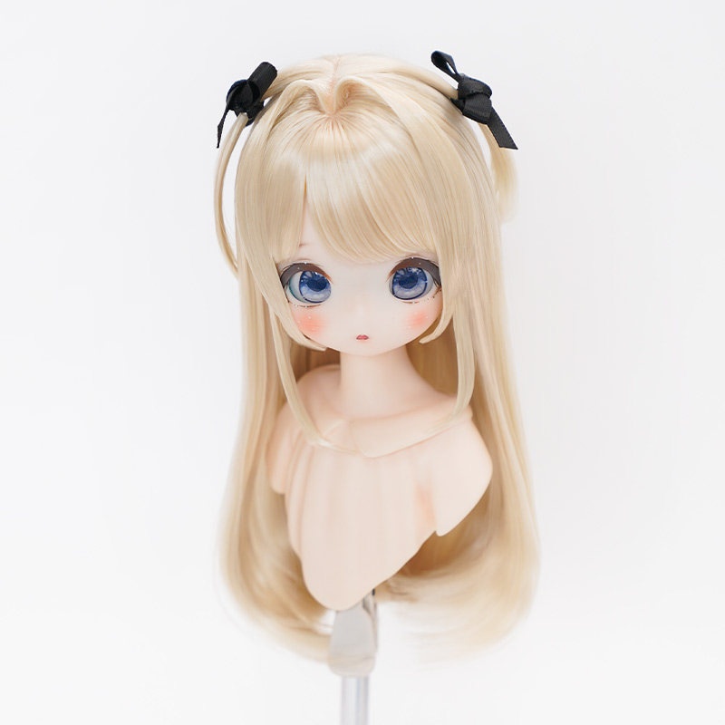 1/4 姫カット風サイドロング ドール用ウィッグ 耐熱 【頭囲17.5-19.5cm】 1/4ドール用ウィッグ
