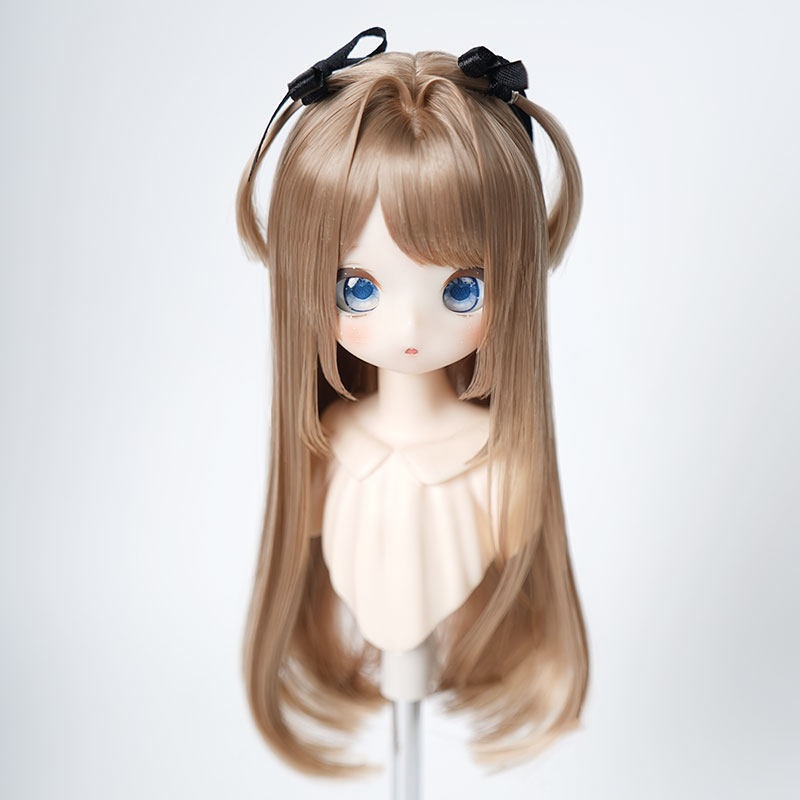 1/4 姫カット風サイドロング ドール用ウィッグ 耐熱 【頭囲17.5-19.5cm】 1/4ドール用ウィッグ