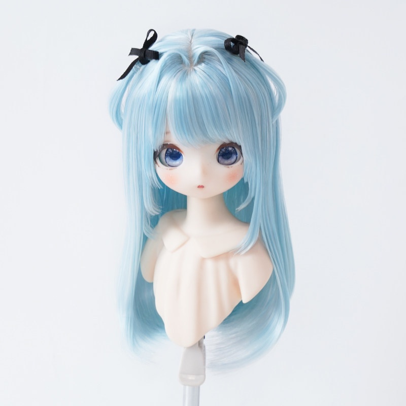 1/4 姫カット風サイドロング ドール用ウィッグ 耐熱 【頭囲17.5-19.5cm】 1/4ドール用ウィッグ