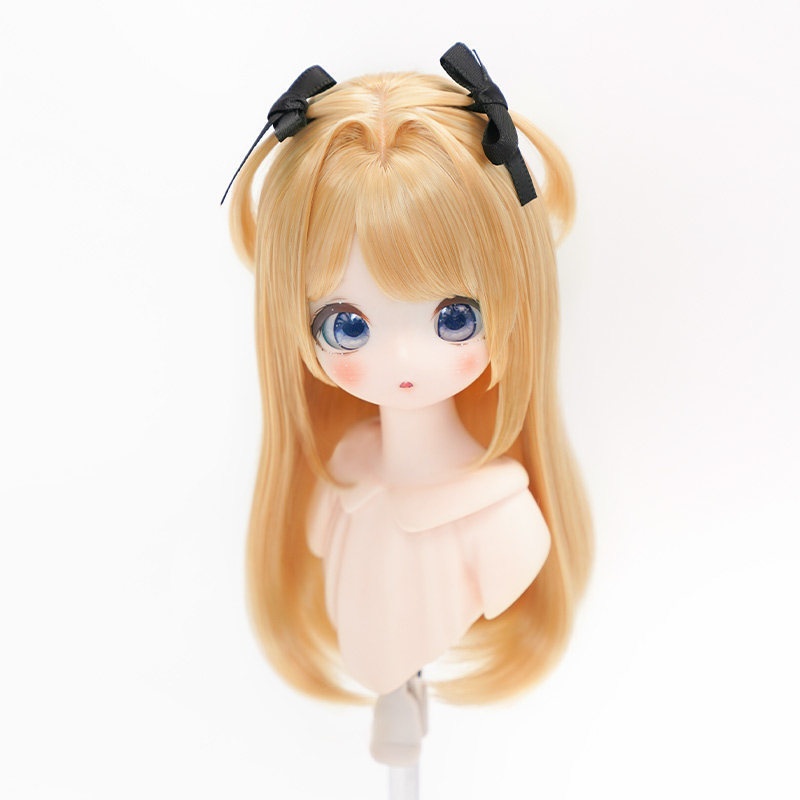 1/4 姫カット風サイドロング ドール用ウィッグ 耐熱 【頭囲17.5-19.5cm】 1/4ドール用ウィッグ