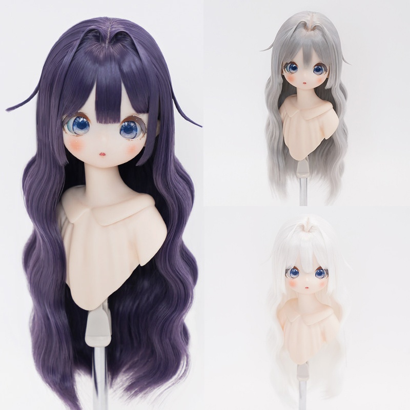 1/4 姫カット風ウェーブロング ドール用ウィッグ 耐熱 【頭囲17.5-19.5cm】 1/4ドール用ウィッグ