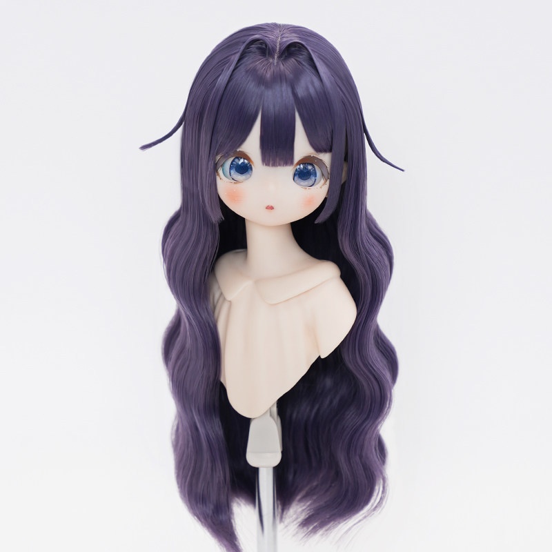 1/4 姫カット風ウェーブロング ドール用ウィッグ 耐熱 【頭囲17.5-19.5cm】 1/4ドール用ウィッグ