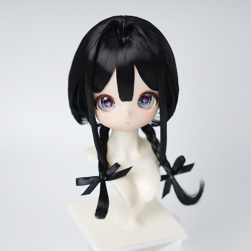 1/3 編み込み ハーフアップボブ ドール用ウィッグ 耐熱 【頭囲22-24cm】 1/3ドール用ウィッグ