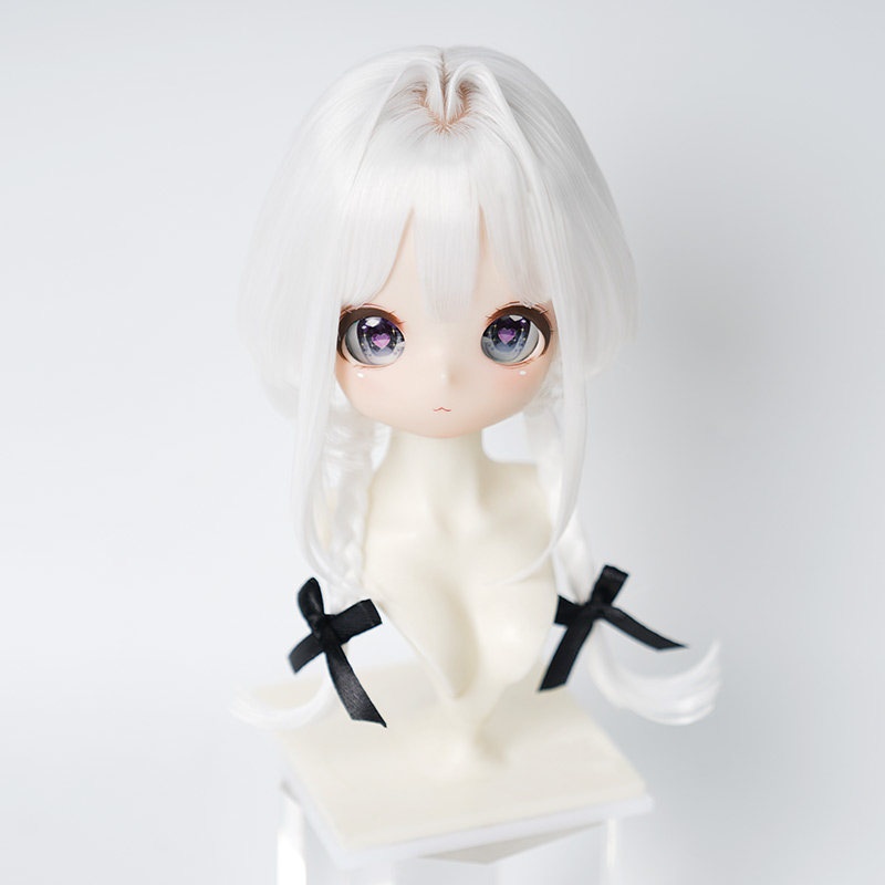 1/3 編み込み ハーフアップボブ ドール用ウィッグ 耐熱 【頭囲22-24cm】 1/3ドール用ウィッグ