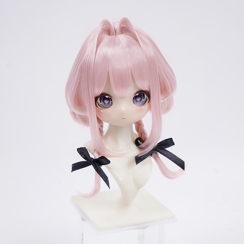 1/3 編み込み ハーフアップボブ ドール用ウィッグ 耐熱 【頭囲22-24cm】 1/3ドール用ウィッグ