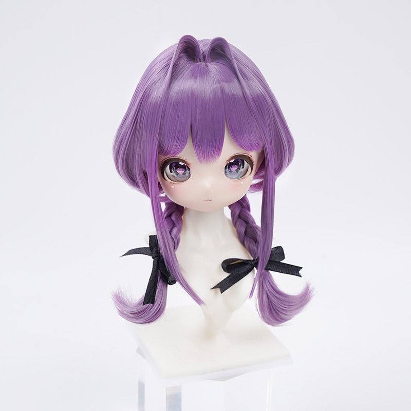 1/3 編み込み ハーフアップボブ ドール用ウィッグ 耐熱 【頭囲22-24cm】 1/3ドール用ウィッグ
