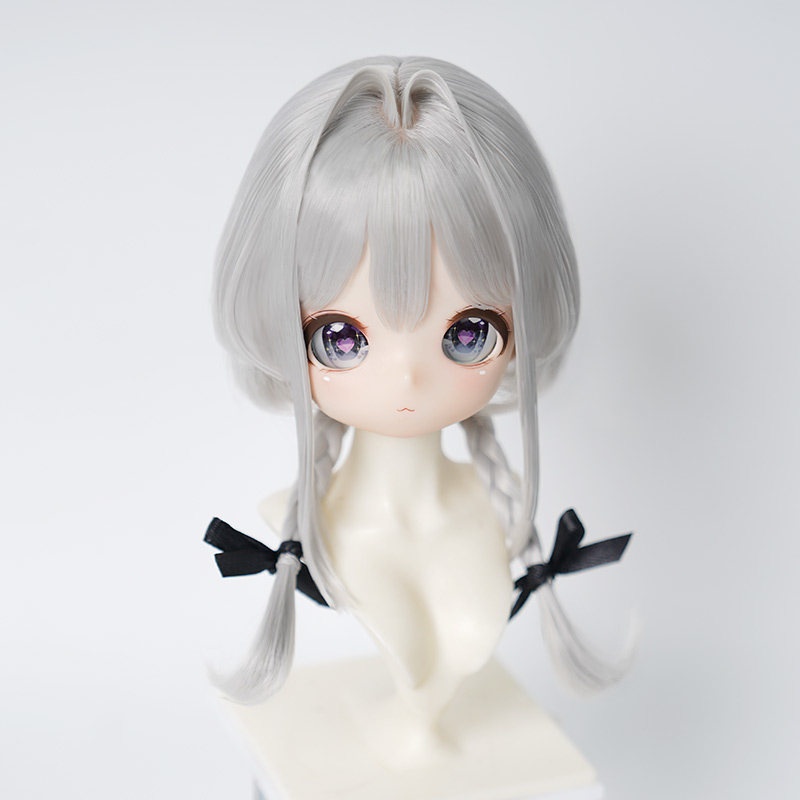 1/3 編み込み ハーフアップボブ ドール用ウィッグ 耐熱 【頭囲22-24cm】 1/3ドール用ウィッグ