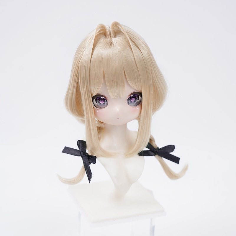 1/3 編み込み ハーフアップボブ ドール用ウィッグ 耐熱 【頭囲22-24cm】 1/3ドール用ウィッグ