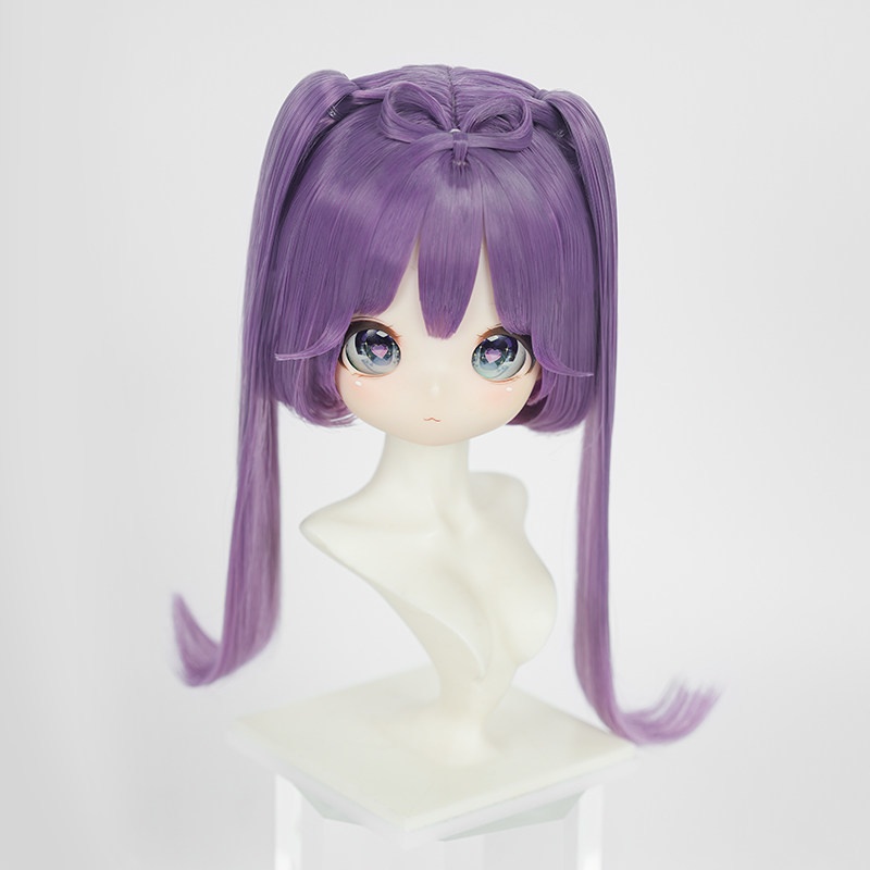1/3 前髪リボン付きボブ ドール用ウィッグ 耐熱 【頭囲22-24cm】 1/3ドール用ウィッグ