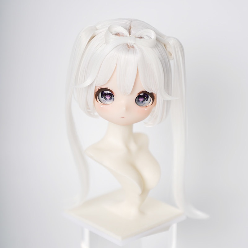 1/3 前髪リボン付きボブ ドール用ウィッグ 耐熱 【頭囲22-24cm】 1/3ドール用ウィッグ