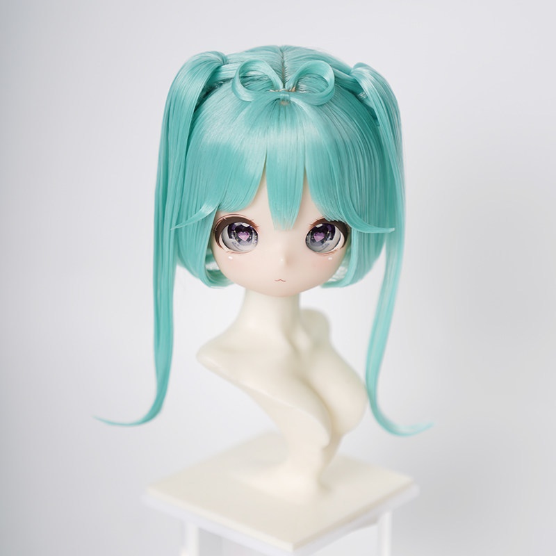 1/3 前髪リボン付きボブ ドール用ウィッグ 耐熱 【頭囲22-24cm】 1/3ドール用ウィッグ