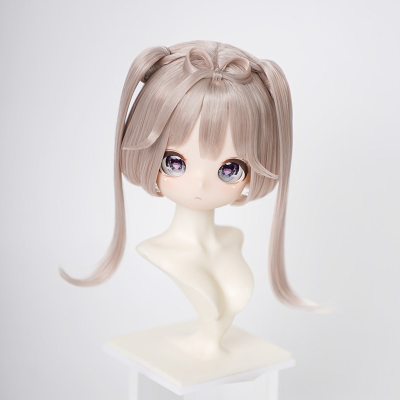 1/3 前髪リボン付きボブ ドール用ウィッグ 耐熱 【頭囲22-24cm】 1/3ドール用ウィッグ