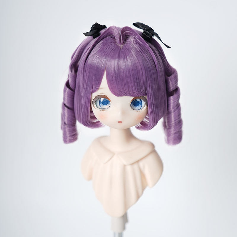 1/4 ローマ巻きツイン ドール用ウィッグ 耐熱 【頭囲17.5-19.5cm】