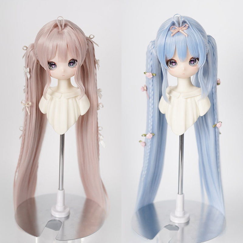 1/3　リボンツインテール　ドール用ウィッグ　耐熱　【頭囲22-24cm】　1/3ドール用ウィッグ