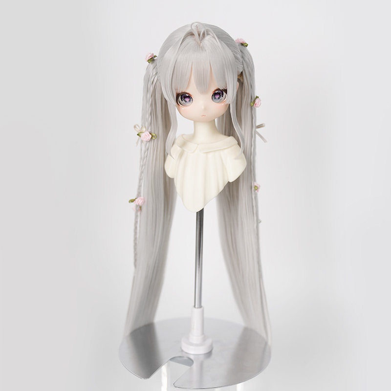 1/3 リボンツインテール ドール用ウィッグ 耐熱 【頭囲22-24cm】 1/3ドール用ウィッグ