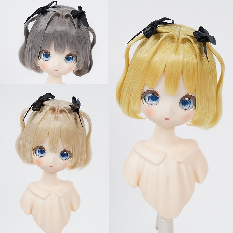 1/4　ゆるふわ ショートボブ　ドール用ウィッグ　耐熱　【頭囲17.5-19.5cm】