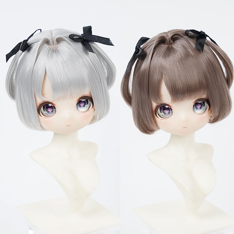 1/3　ショートツインテール　ドール用ウィッグ　耐熱　【頭囲22-24cm】　1/3ドール用ウィッグ