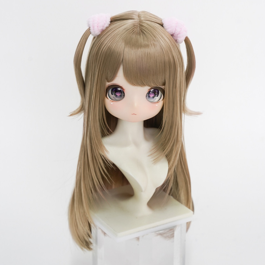 1/3 垂れ耳うさぎ風ツインテールロング ドール用ウィッグ 耐熱 【頭囲22-24cm】 1/3ドール用ウィッグ