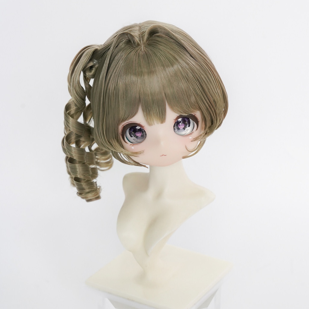 1/3　サイドポニー縦ロール　ドール用ウィッグ　耐熱　【頭囲22-24cm】　1/3ドール用ウィッグ