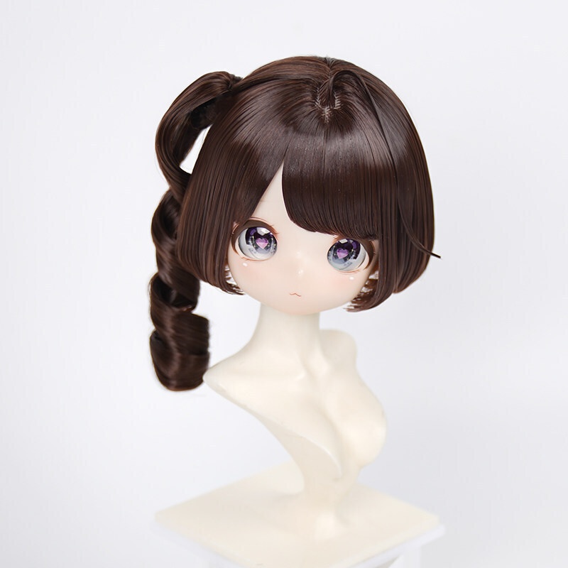 1/3 サイドポニー縦ロール ドール用ウィッグ 耐熱 【頭囲22-24cm】 1/3ドール用ウィッグ