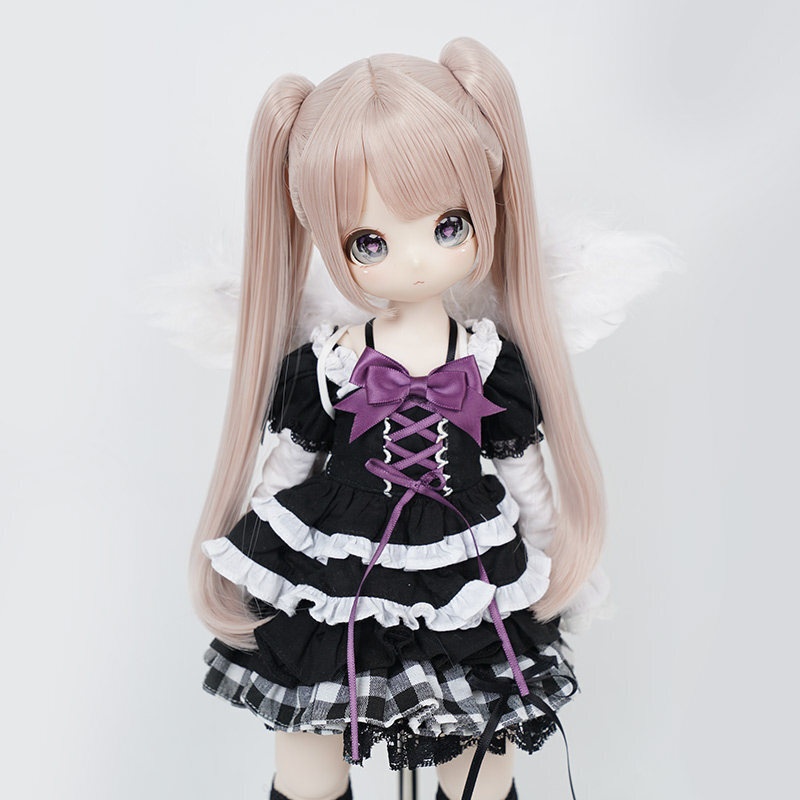 1/3 ツインテールロング ドール用ウィッグ 耐熱 【頭囲22-24cm】 1/3ドール用ウィッグ