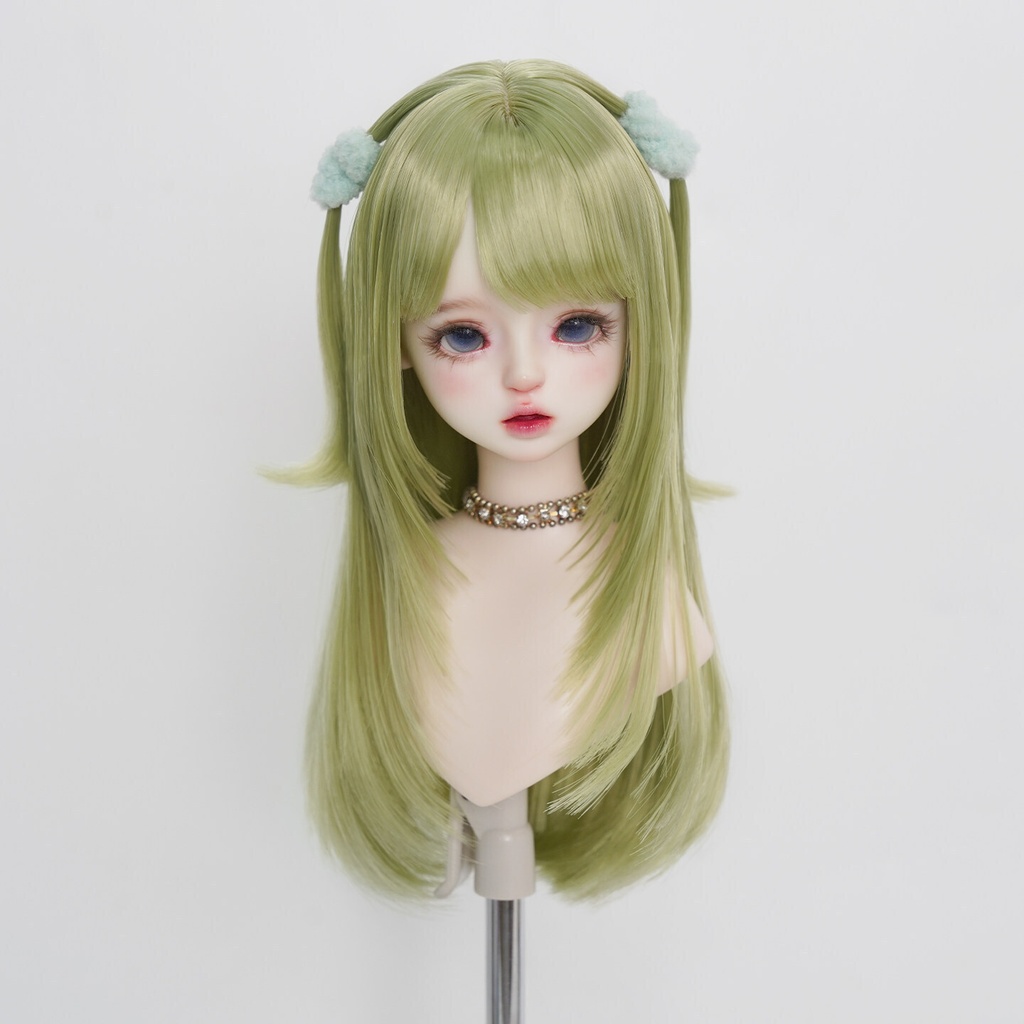 1/4 垂れ耳うさぎ風ツインテールロング ドール用ウィッグ 耐熱 【頭囲17.5-19.5cm】 1/4ドール用ウィッグ