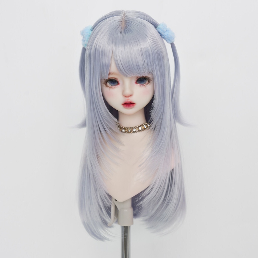 1/4 垂れ耳うさぎ風ツインテールロング ドール用ウィッグ 耐熱 【頭囲17.5-19.5cm】 1/4ドール用ウィッグ
