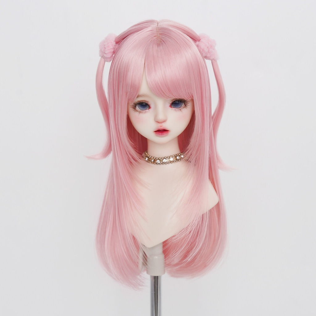 1/4 垂れ耳うさぎ風ツインテールロング ドール用ウィッグ 耐熱 【頭囲17.5-19.5cm】 1/4ドール用ウィッグ