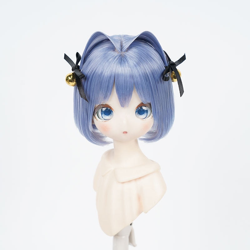 1/4 猫耳ボブ ドール用ウィッグ 耐熱 【頭囲17.5-19.5cm】 1/4ドール用ウィッグ