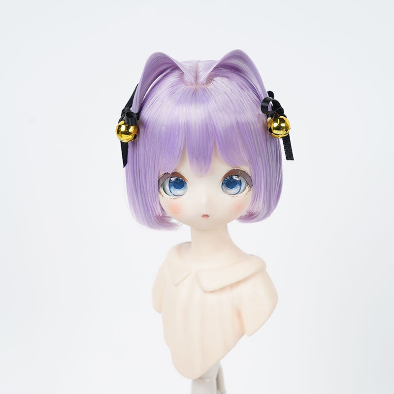1/4 猫耳ボブ ドール用ウィッグ 耐熱 【頭囲17.5-19.5cm】 1/4ドール用ウィッグ
