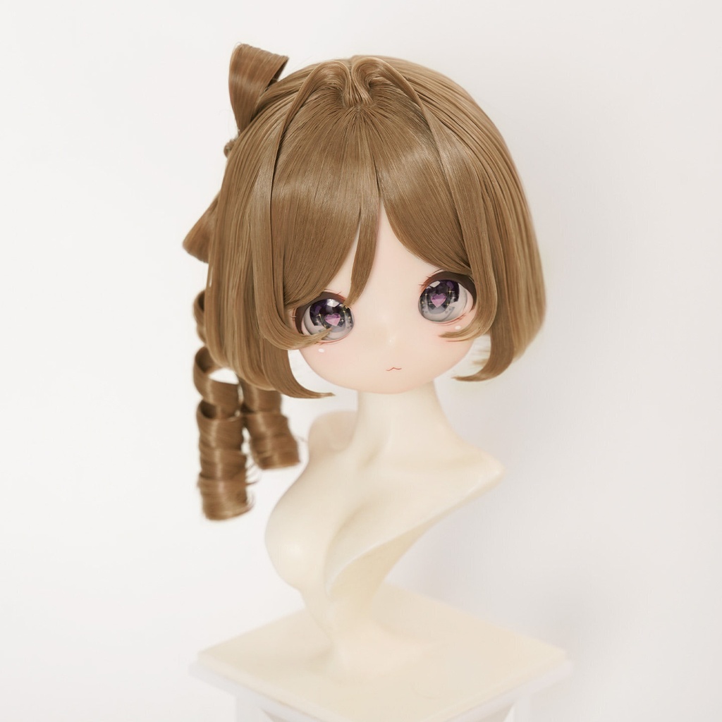 1/3　サイドポニー縦ロール　ドール用ウィッグ　耐熱　【頭囲22-24cm】　1/3ドール用ウィッグ