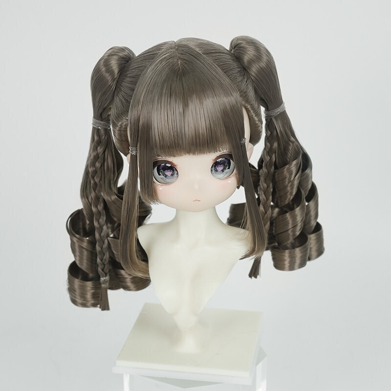 1/3 ツインテール縦ロール ドール用ウィッグ 耐熱 【頭囲22-24cm】 1/3ドール用ウィッグ