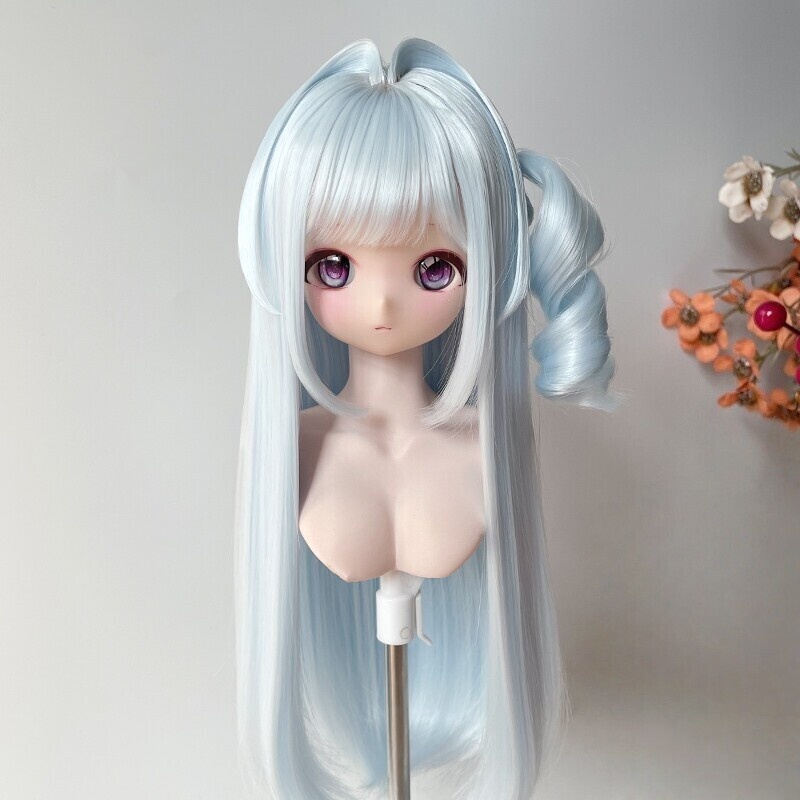 1/3 1/4 片側サイドロールロング ドール用ウィッグ 耐熱 1/3ドール用ウィッグ