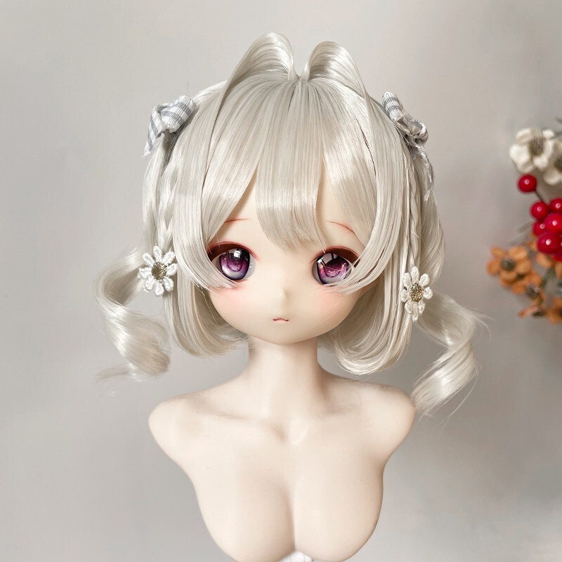 1/3 1/4 ツインカールボブ ドール用ウィッグ 耐熱 1/3ドール用ウィッグ