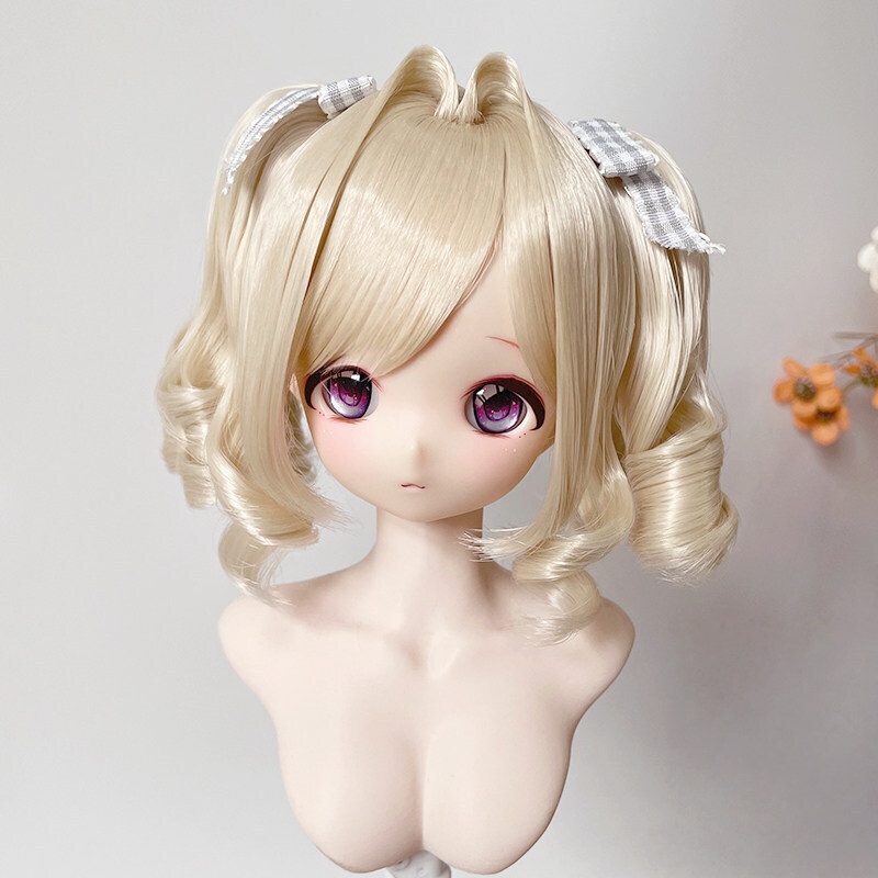 1/3 1/4 縦ロールツイン ドール用ウィッグ 耐熱 1/3ドール用ウィッグ