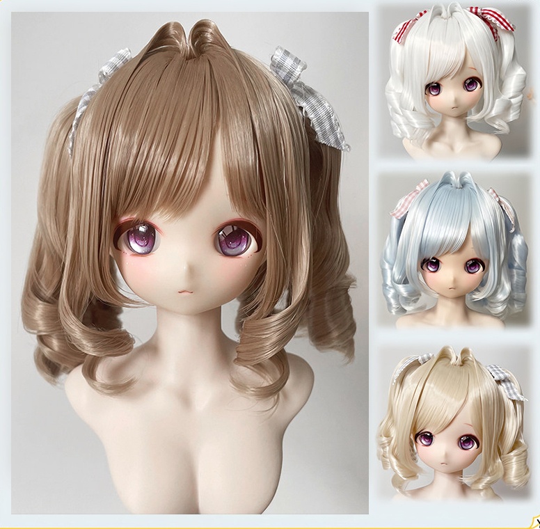 1/3 1/4 縦ロールツイン ドール用ウィッグ 耐熱 1/3ドール用ウィッグ