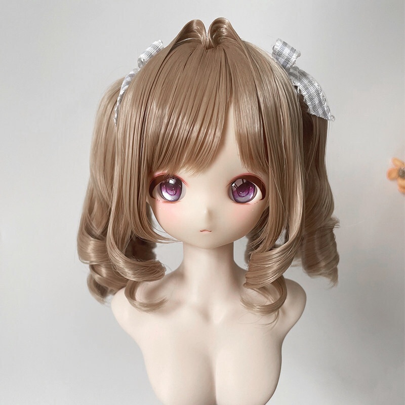 1/3 1/4 縦ロールツイン ドール用ウィッグ 耐熱 1/3ドール用ウィッグ