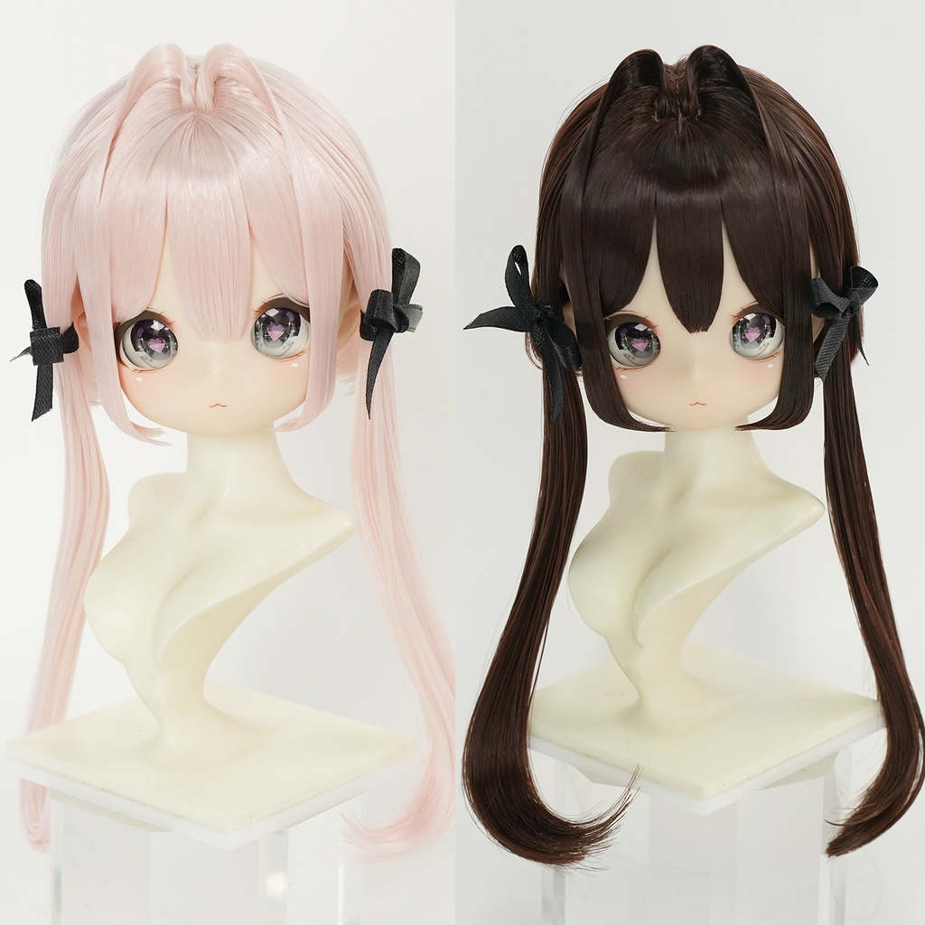 1/3 ストレートツイン ドール用ウィッグ 耐熱 【頭囲22-24cm】 1/3ドール用ウィッグ