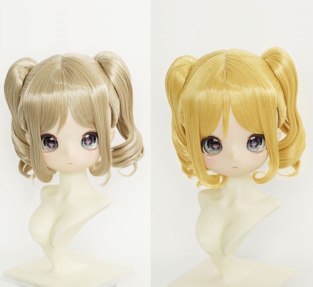 1/3　カールツイン　ドール用ウィッグ　耐熱　【頭囲22-24cm】　1/3ドール用ウィッグ