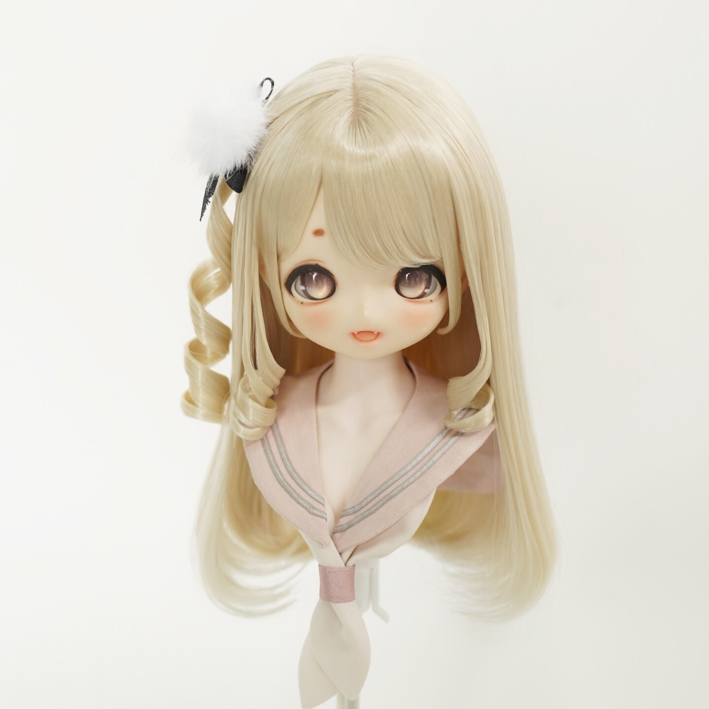 1/3 姫カットロング 縦ロール ドール用ウィッグ 耐熱 【頭囲22-24cm】 1/3ドール用ウィッグ