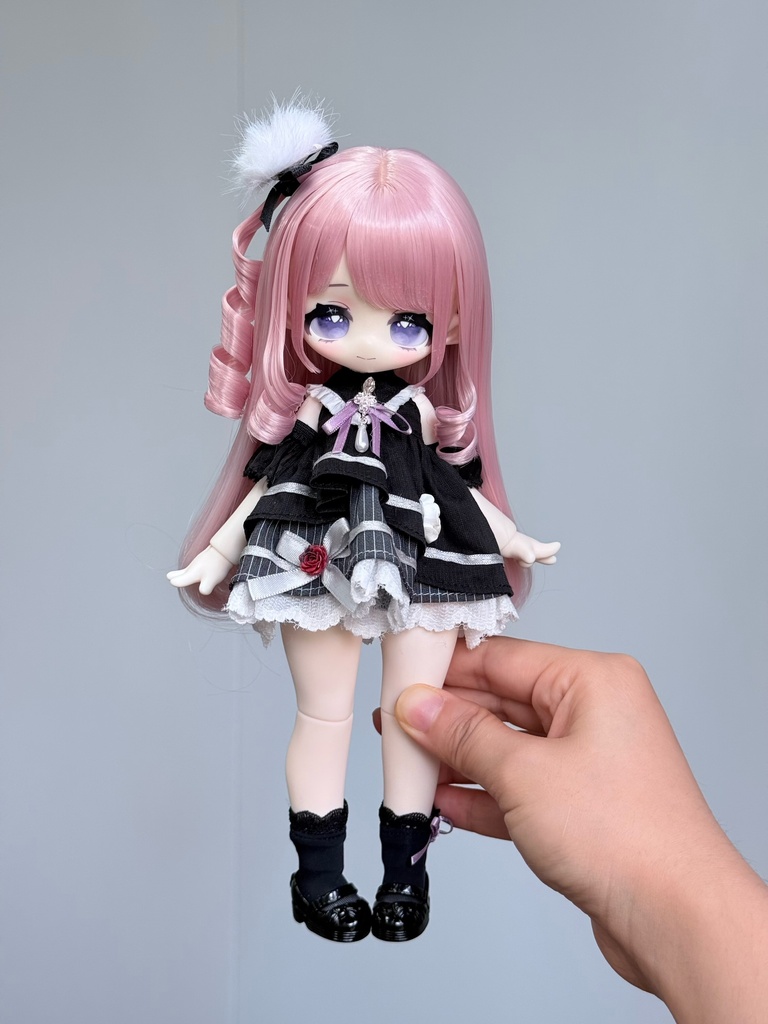 1/3 姫カットロング 縦ロール ドール用ウィッグ 耐熱 【頭囲22-24cm】 1/3ドール用ウィッグ