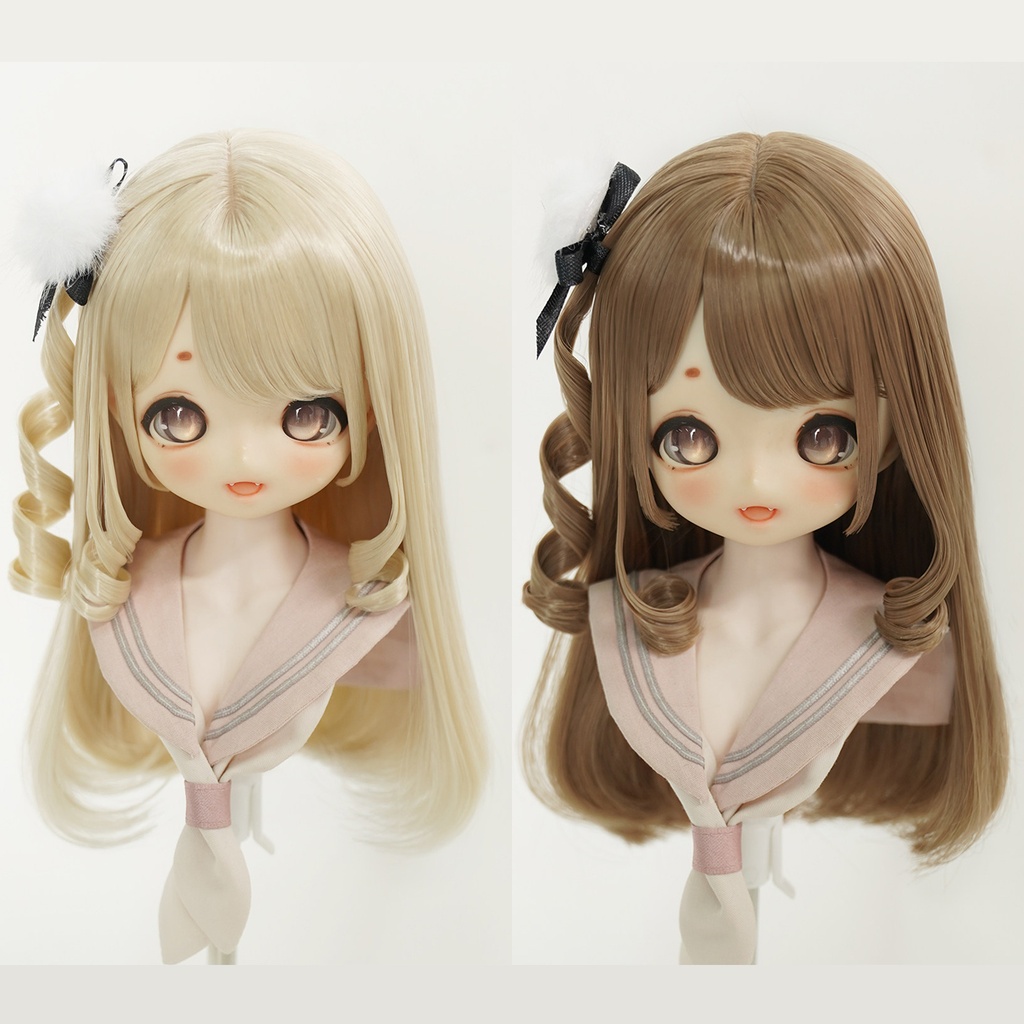 1/3　姫カットロング 　縦ロール　ドール用ウィッグ　耐熱　【頭囲22-24cm】　1/3ドール用ウィッグ