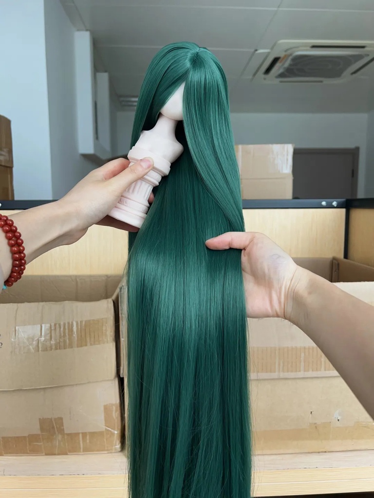 1/4 1/3 1/6 超ロングストレート 60cm ドール用ウィッグ 耐熱 シルク調ファイバー