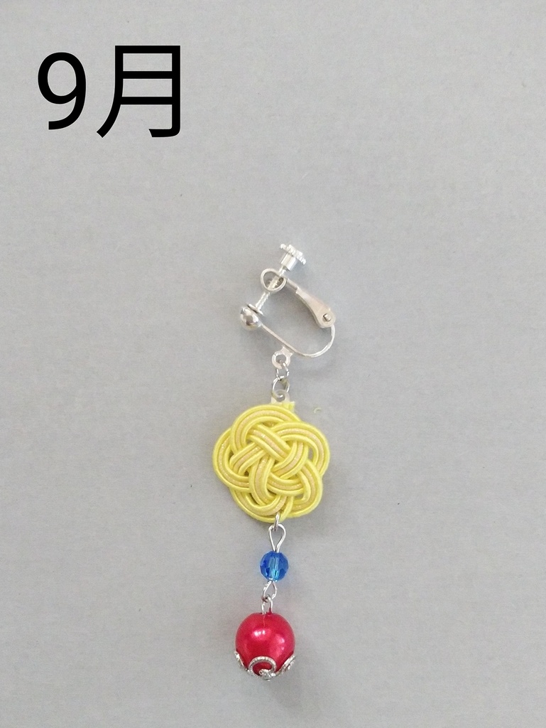 水引イヤリング(梅結び)