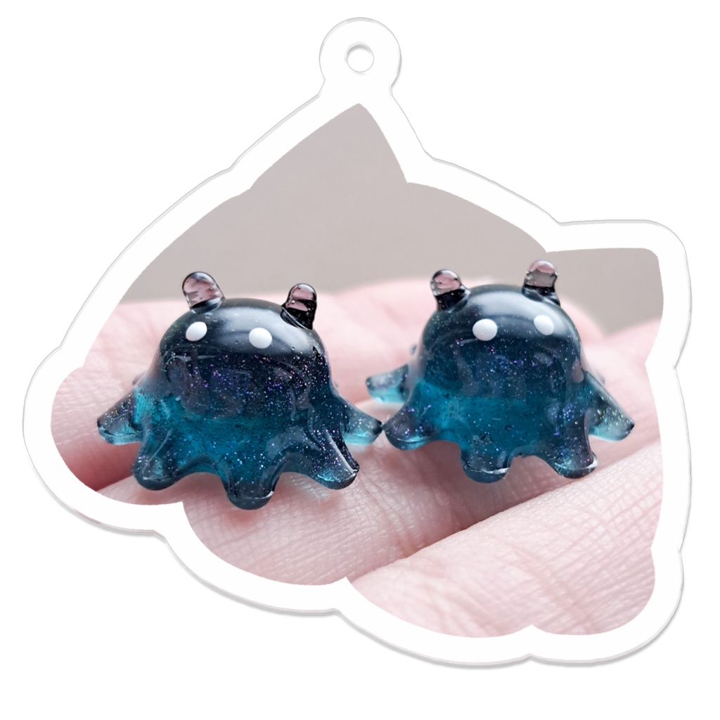 メンダコ型アクリルキーホルダー